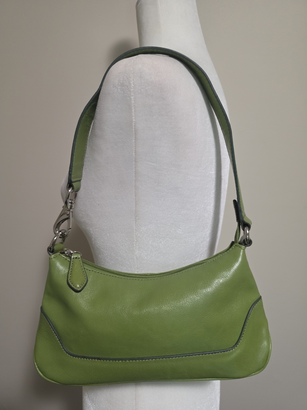 Vintage Y2K Wilsons Leather Green Crescent Shoulder Bag Hobo Mini